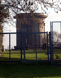 The water tower seen from the High Street January 2011
